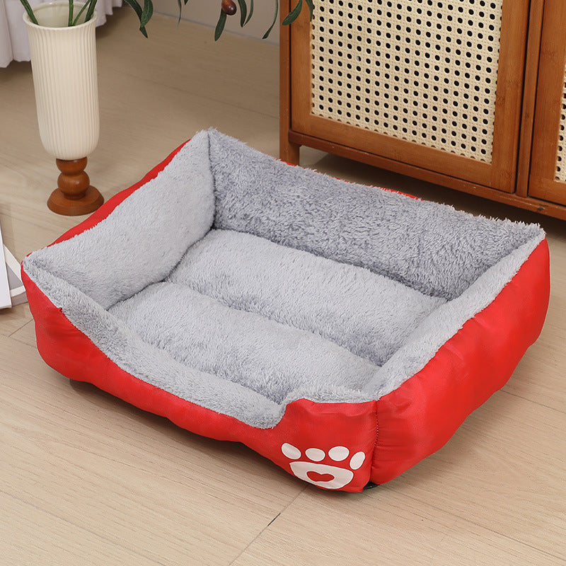 Cushion Dog Bed in Red
