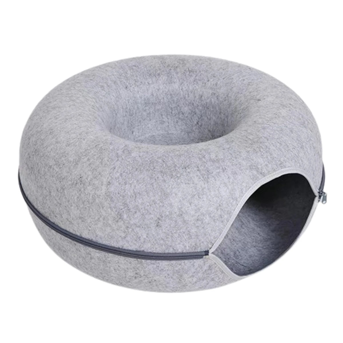 Felt Cat Cave in Light Grey