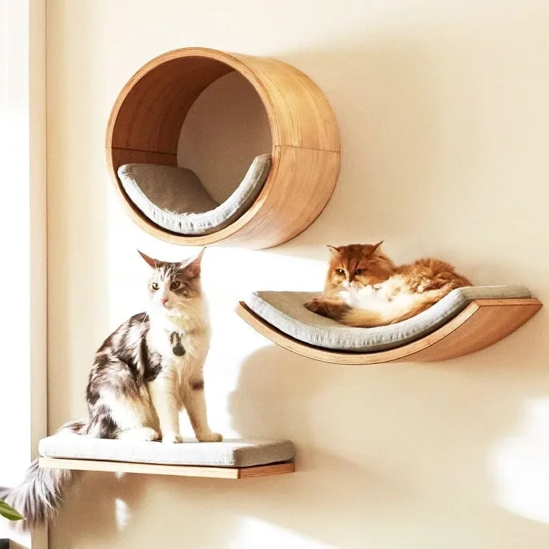 Wall-Mounted Cat Climbing Shelves