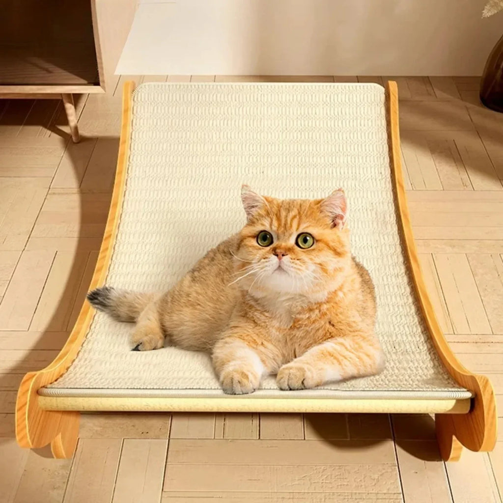 Ginger cat lounging on the Sisal Cat Lounger