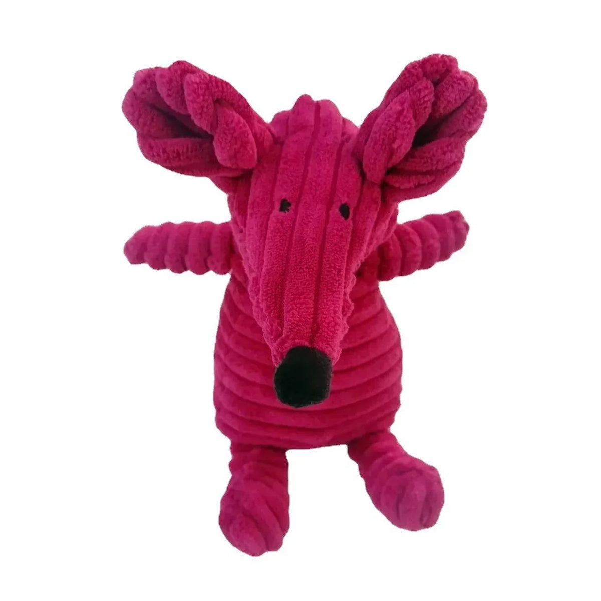 Corduroy squeaky animal dog toy
