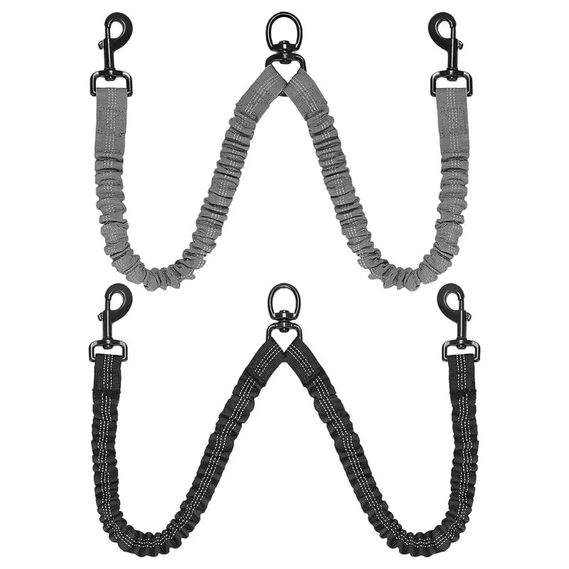 Double Dog Lead Coupler in grey and black