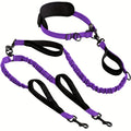Hands-Free Double Dog Lead in Purple