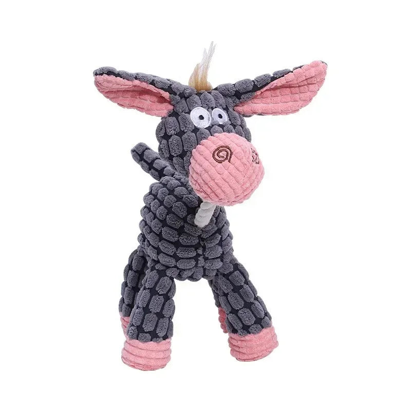 Corduroy Squeaky Animal Toys