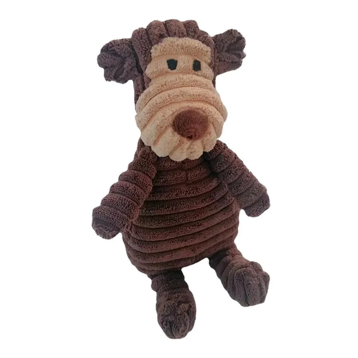 Corduroy squeaky animal dog toy