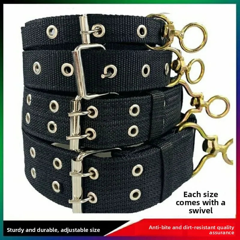 Heavy-Duty Padded Dog Collars stacked by width