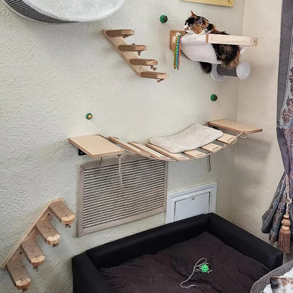 Wall-Mounted Cat Climbing Shelves