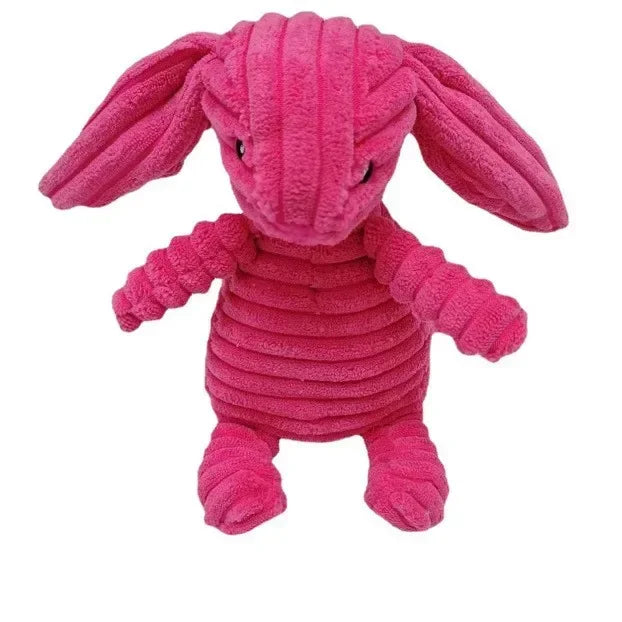 Corduroy squeaky animal dog toy