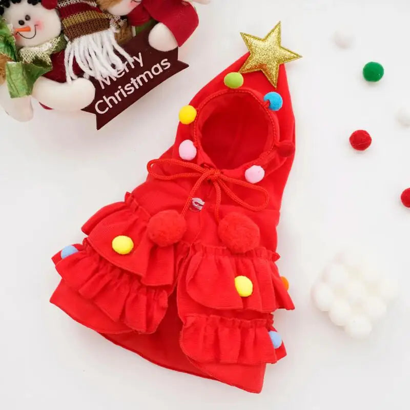 Christmas Tree Pet Costume in Red