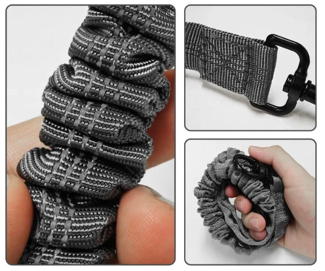 Stretchy shock-absorbing coupler close-up