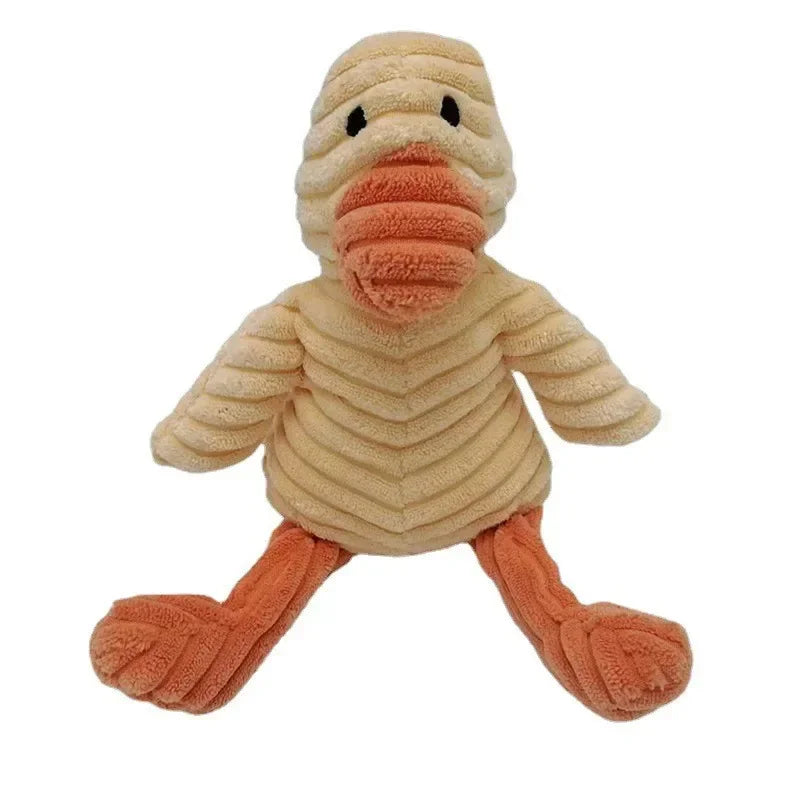 Corduroy squeaky animal dog toy