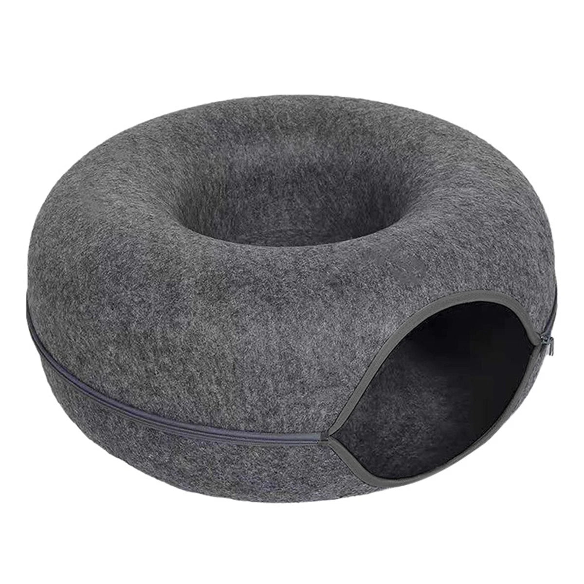 Felt Cat Cave in Dark Grey