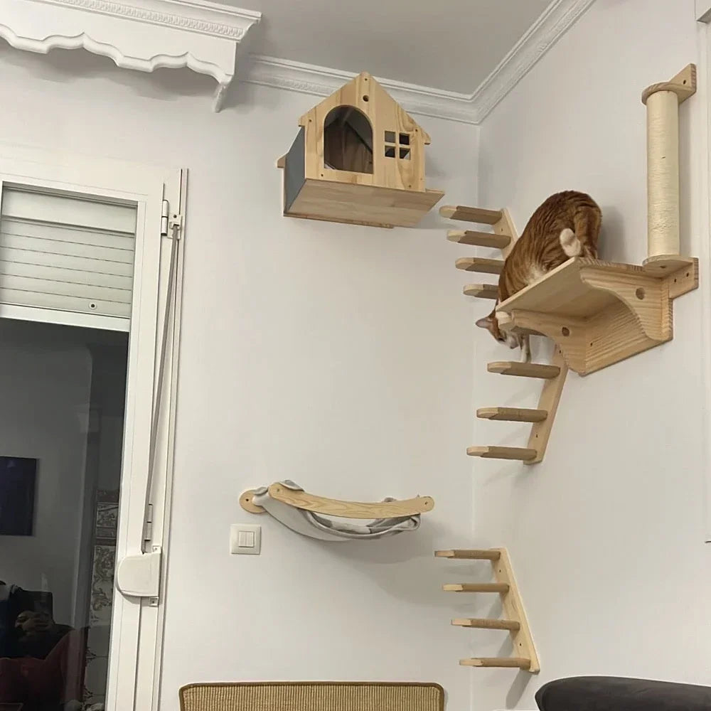 Wall-Mounted Cat Climbing Shelves