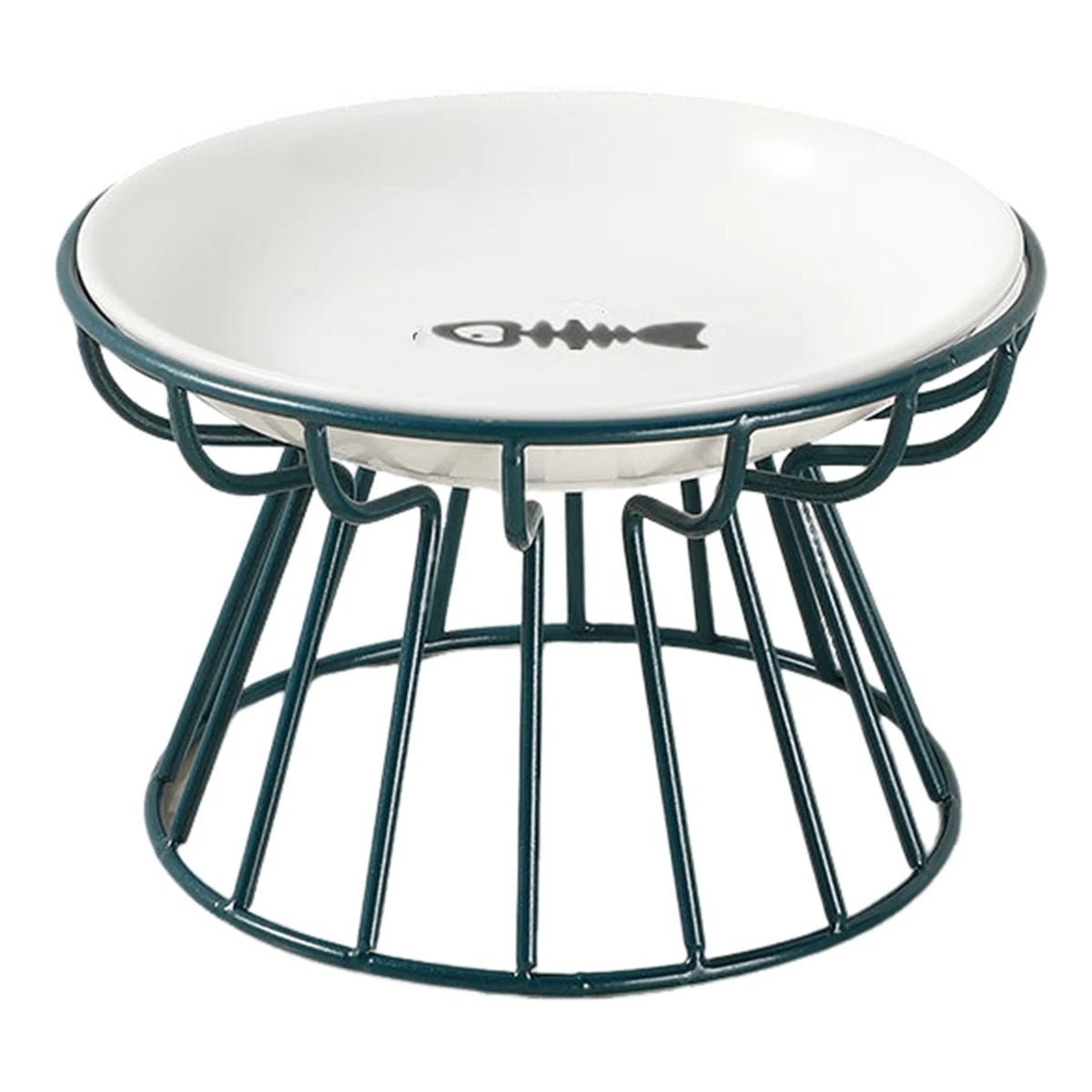 Raised Ceramic Cat Bowl & Stand