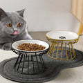 Raised Ceramic Cat Bowl & Stand