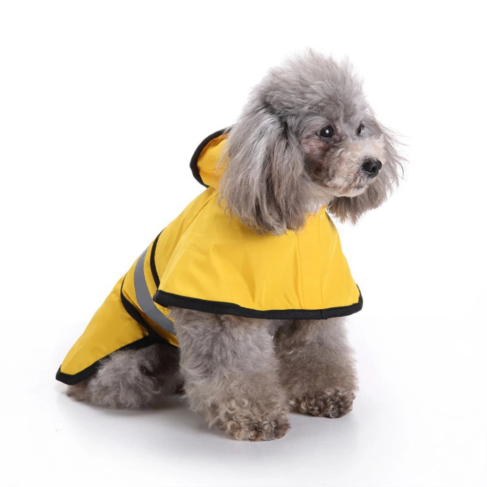 Side view of the Hooded Dog Raincoat