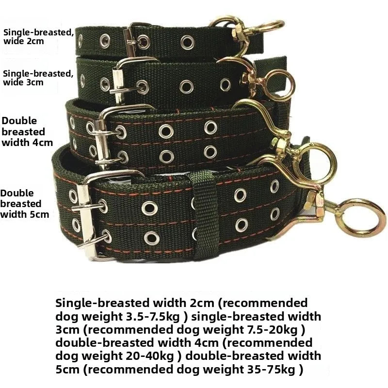 Heavy-Duty Padded Dog Collar widths