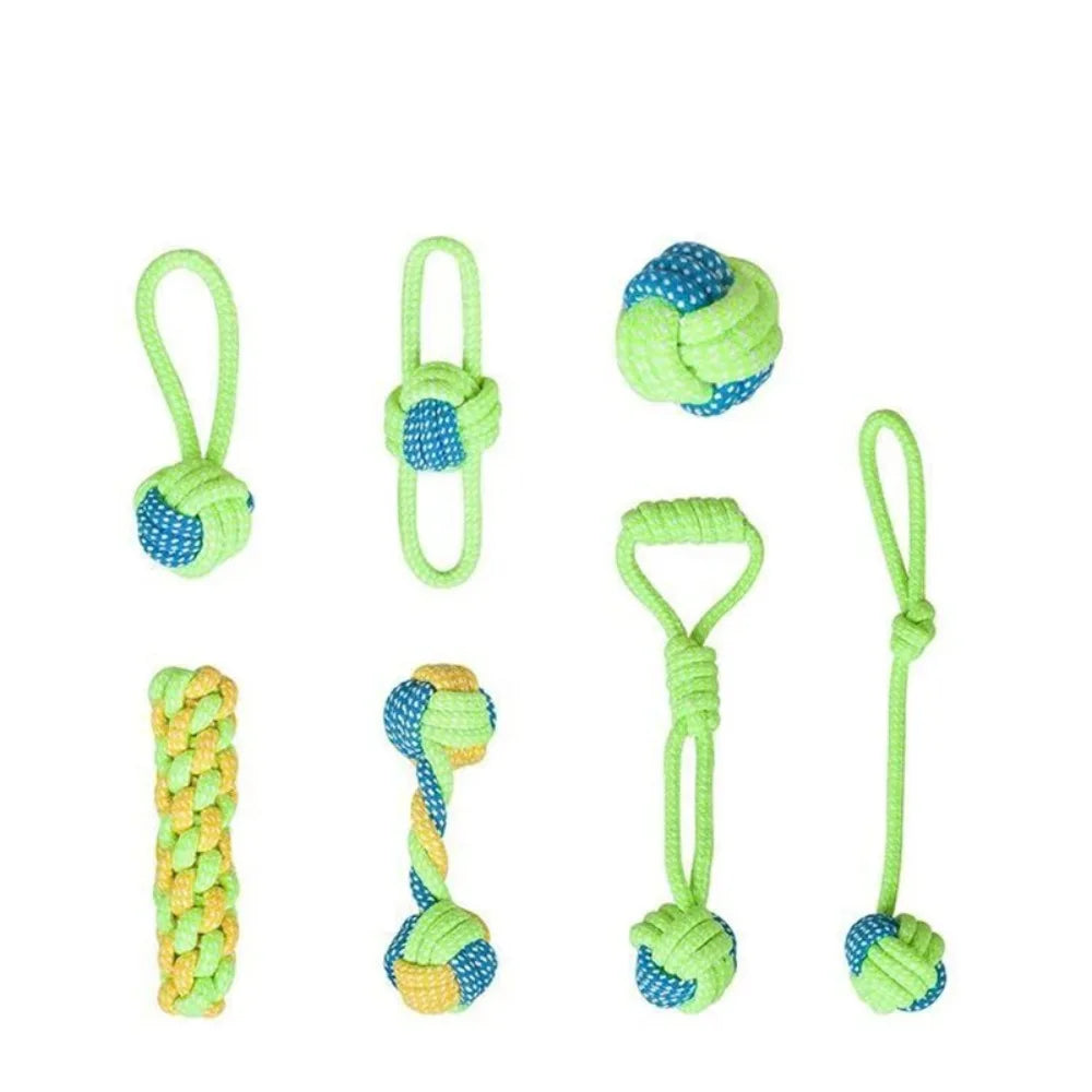 Rope toys laid out